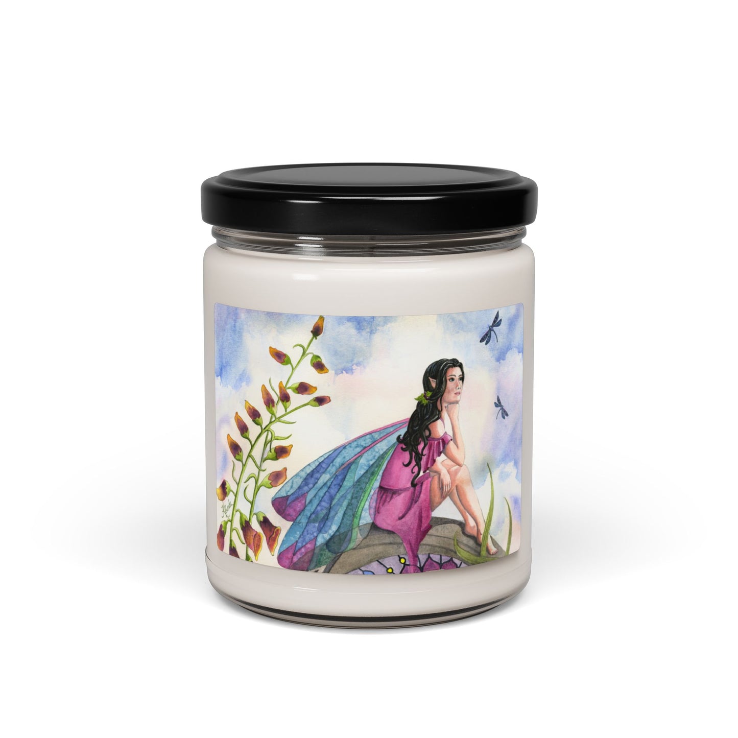 Dragonfly Garden Fairy Scented Soy Candle, 9oz