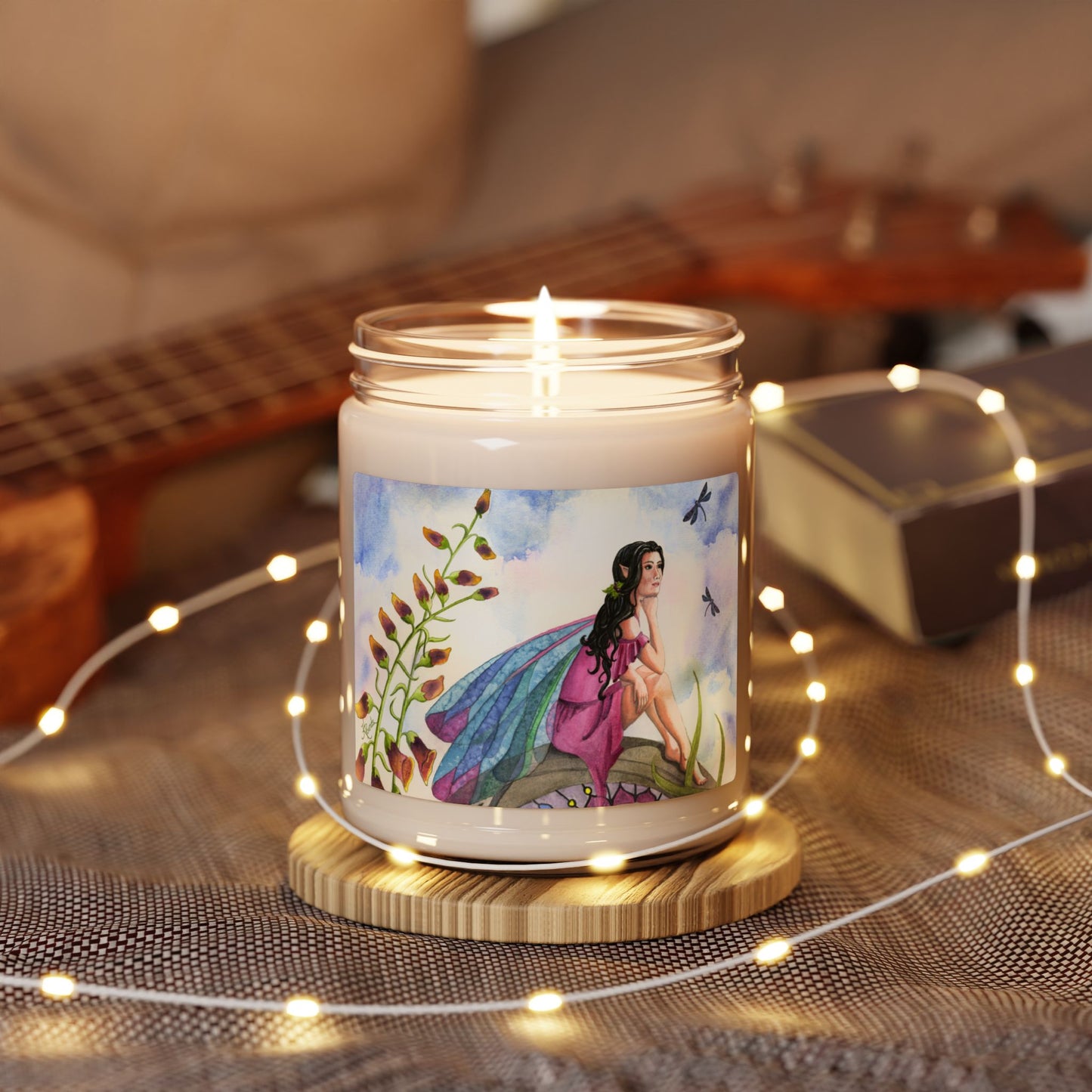 Dragonfly Garden Fairy Scented Soy Candle, 9oz