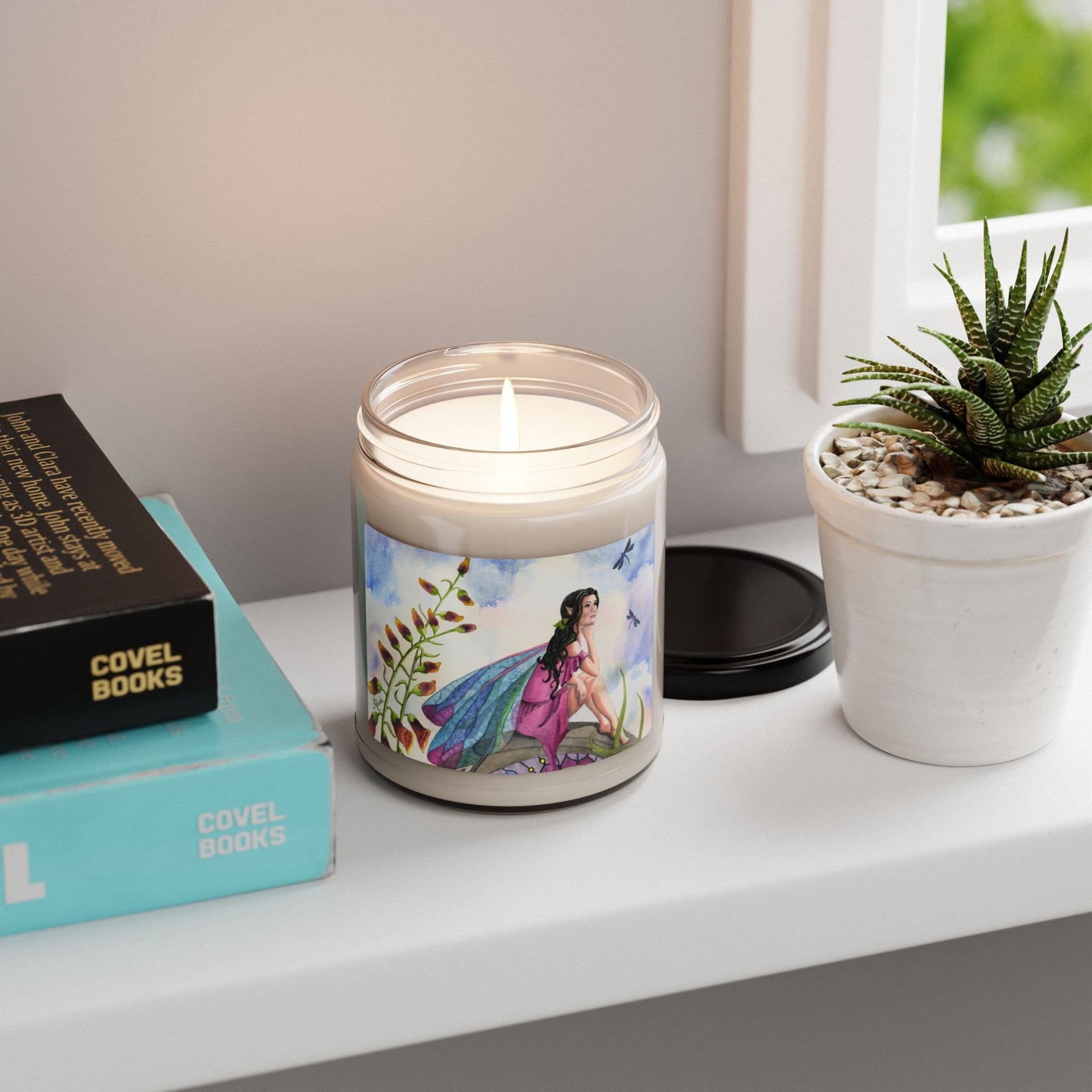 Dragonfly Garden Fairy Scented Soy Candle, 9oz