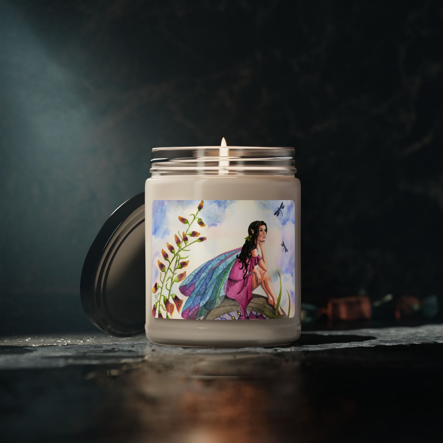 Dragonfly Garden Fairy Scented Soy Candle, 9oz